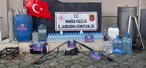 Salihli'de 110 litre sahte içki ele geçirildi