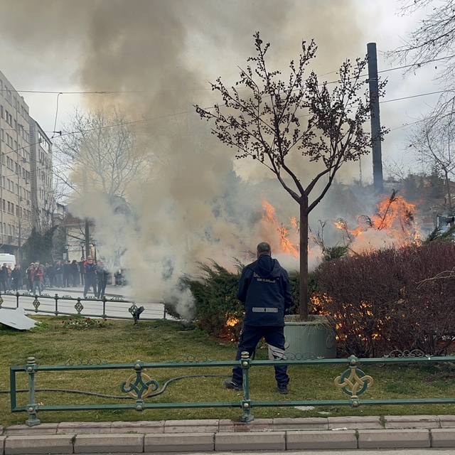 Eskişehir'de otluk alanda çıkan yangın söndürüldü