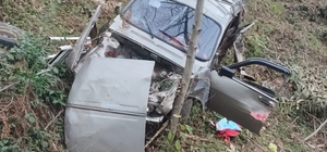 Rize'de şarampole yuvarlanan hafif ticari aracın sürücüsü öldü