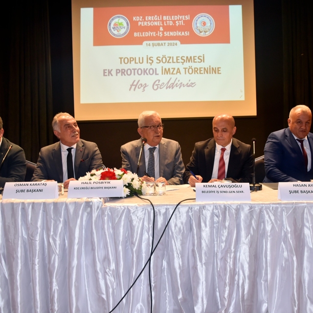 Karadeniz Ereğli Belediyesinde ek toplu iş sözleşmesi imzalandı