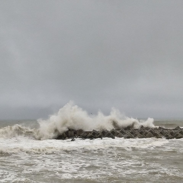 Düzce'de kuvvetli rüzgar nedeniyle dalga boyu 4 metreyi aştı
