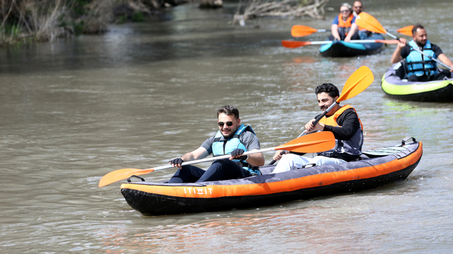 Kayseri'deki Zamantı Irmağı kano tutkunlarının yeni rotası oldu