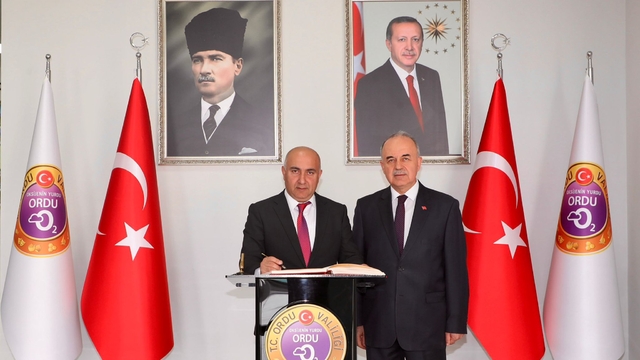 Azerbaycan Kars Başkonsolosu Guliyev'den Ordu Valisi Erol'a ziyaret