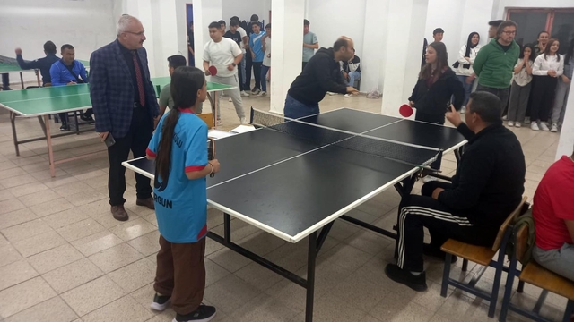 Sorgun'da masa tenisi turnuvası tamamlandı