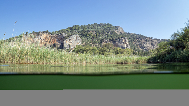 Dalyan Kanalı havadan ve su altından görüntülendi