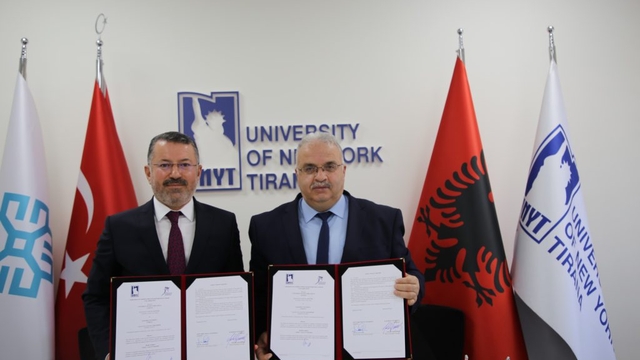 Karabük Üniversitesi ile Tiran New York Üniversitesi arasında iş birliği protokolleri