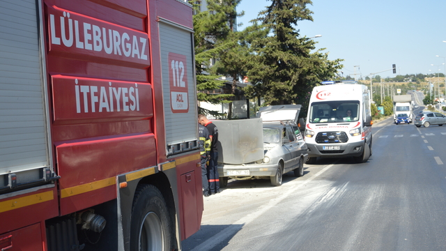Kırklareli'nde seyir halindeki otomobilde çıkan yangın söndürüldü