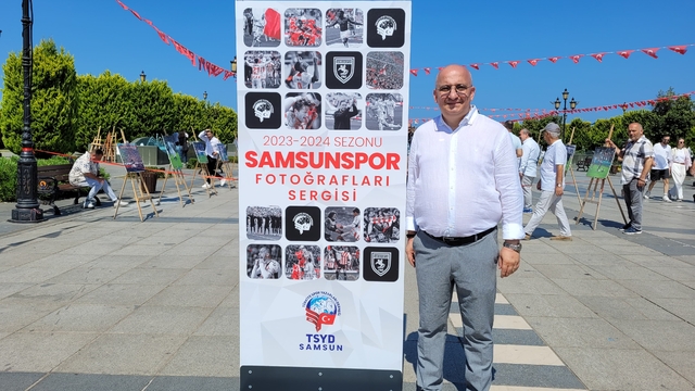 Spor muhabirlerinin bir yıl boyunca çektiği Samsunspor fotoğrafları sergilendi