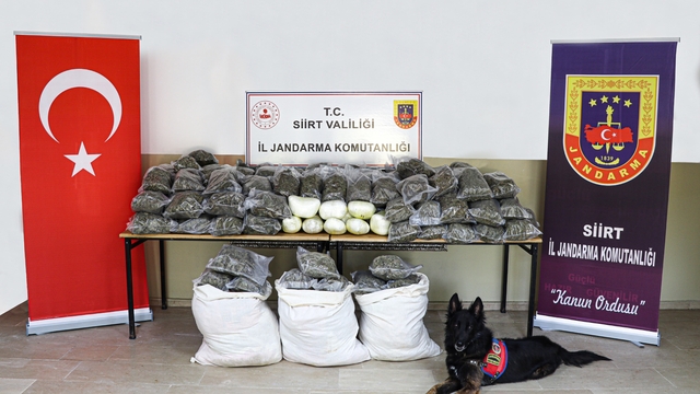 Siirt'te 170 kilogram esrar ele geçirildi