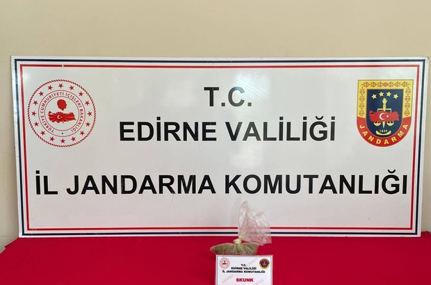 Edirne'de uyuşturucuyla yakalanan şüpheli gözaltına alındı