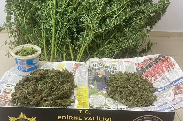 Edirne'de uyuşturucuya 2 tutuklama