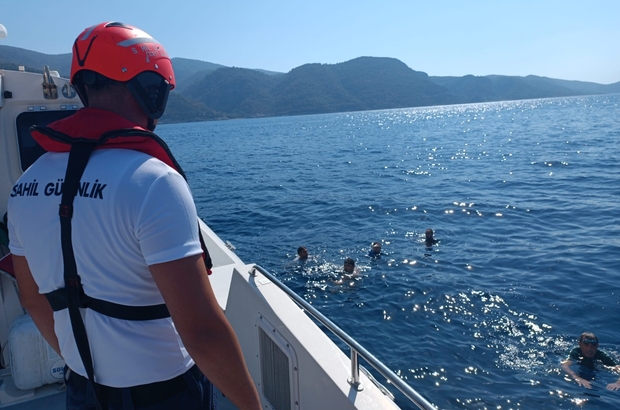 Kuşadası'ndan yüzerek Sisam Adası'na geçmeye çalışan 5 düzensiz göçmen yakalandı