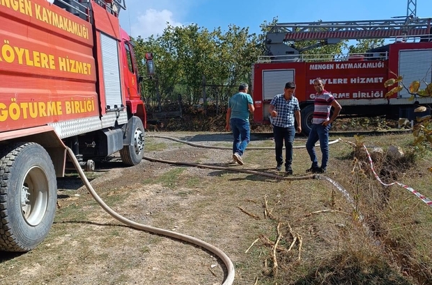 Mengen'de ahşap evde çıkan yangın söndürüldü