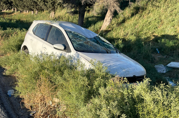 Aydın'da şarampole devrilen otomobildeki 3 kişi yaralandı