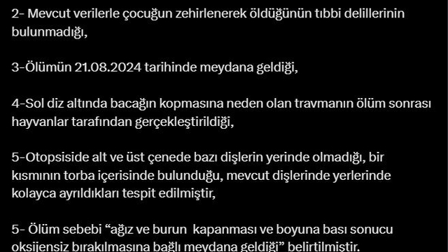 Narin, oksijensiz bırakılarak öldürülmüş (2)