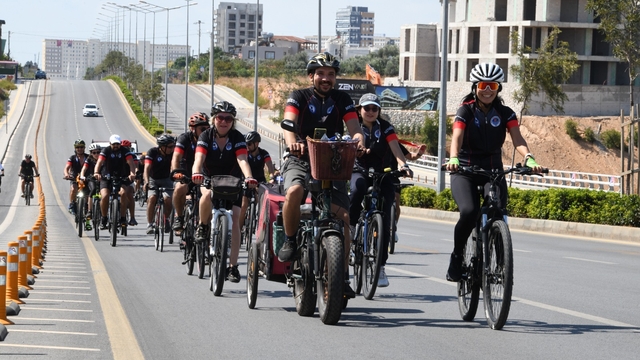 Mersin'de bisikletliler Avrupa Hareketlilik Haftası'nı kutladı