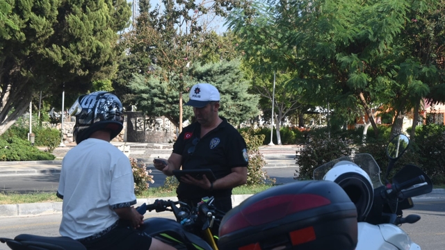 Mersin'de motosiklet sürücülerine yönelik denetim yapıldı