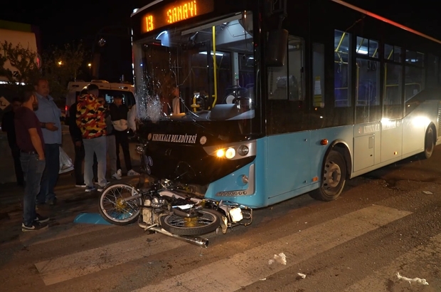 Kırıkkale'de halk otobüsüyle çarpışan motosikletteki 1 kişi öldü, 1 kişi yaralandı