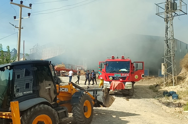 Adana'da narenciye paketleme tesisinde yangın (2)