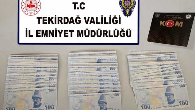 Tekirdağ'da piyasaya sahte para süren 3 şüpheli yakalandı