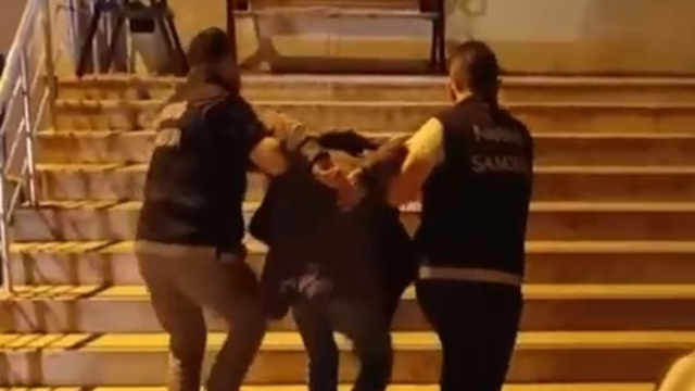 Samsun'da 9 yıl 9 ay hapis cezası bulunan firari yakalandı