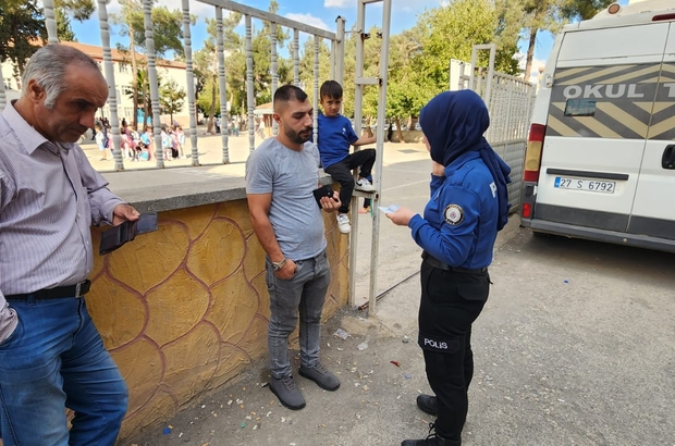 İslahiye'de okul çevresi ve servis araçlarına denetim