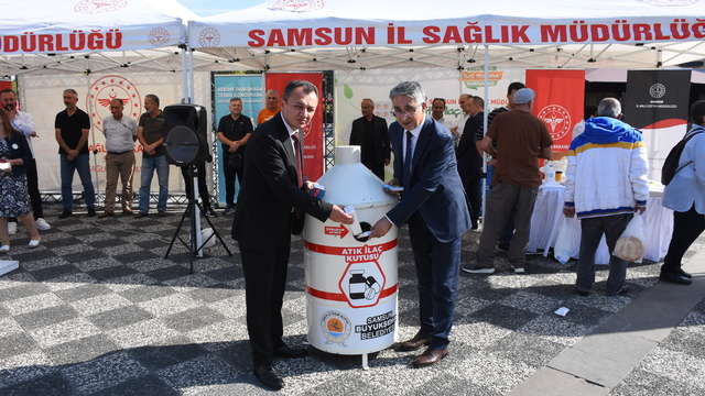 Samsun'da atık ilaçlar sağlığa ve çevreye zarar vermemesi için toplandı