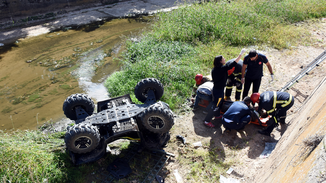 Kırıkkale'de dereye düşen ATV'deki 2 kişi yaralandı