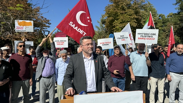 İsrail'in Filistin ve Lübnan'a yönelik saldırıları Burdur'da protesto edildi