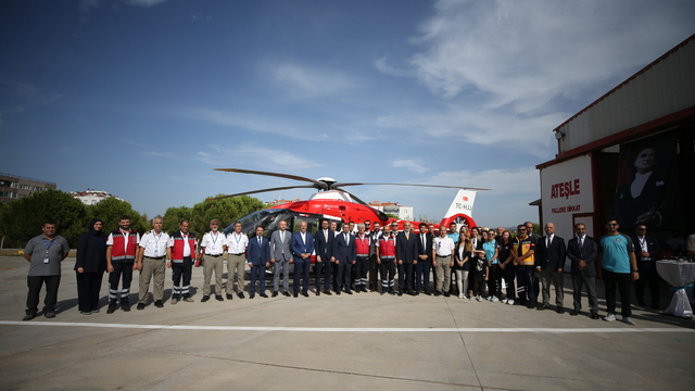 Çanakkale ve çevre illere hizmet verecek helikopter ambulans göreve başladı