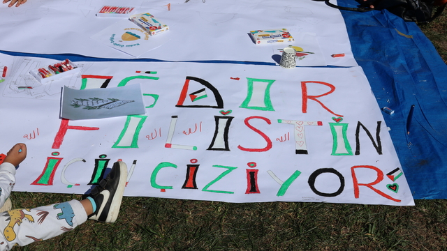 Iğdır'da "Filistinli çocuklar için çiz" etkinliği düzenlendi
