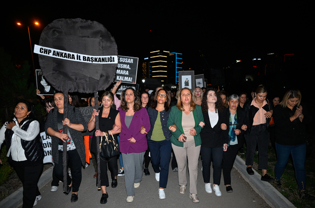 CHP Ankara Kadın Kolları Başkanlığı kadına ve çocuğa yönelik şiddeti protesto etti