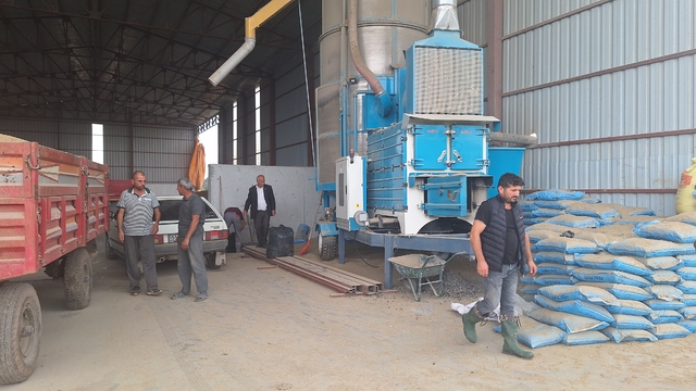Bafra'da Ziraat Odasınca alınan çeltik kurutma makinesi hizmete girdi