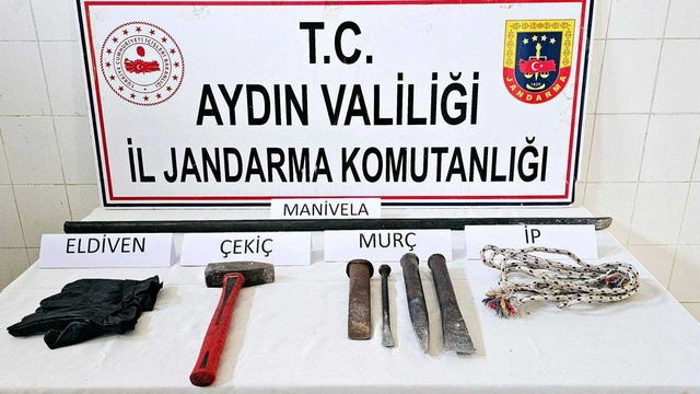 Çine'de kaçak kazı yapan 6 kişi yakalandı
