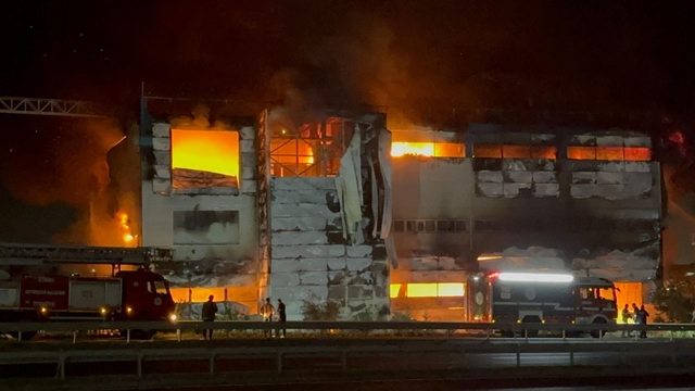 Tekirdağ'da fabrika yangını