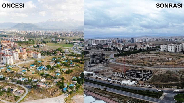 Kocasinan'da naylon çadırlı gecekondular modern konutlara dönüşüyor