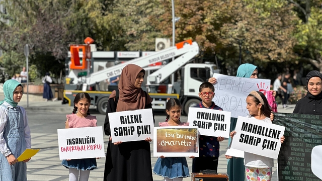 Burdur'da, İsrail'in Filistin'e yönelik saldırıları protesto edildi