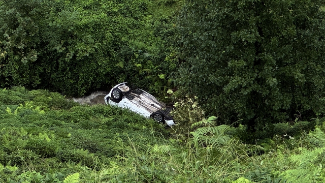 Rize'de uçuruma yuvarlanan otomobilin sürücüsü yaralandı