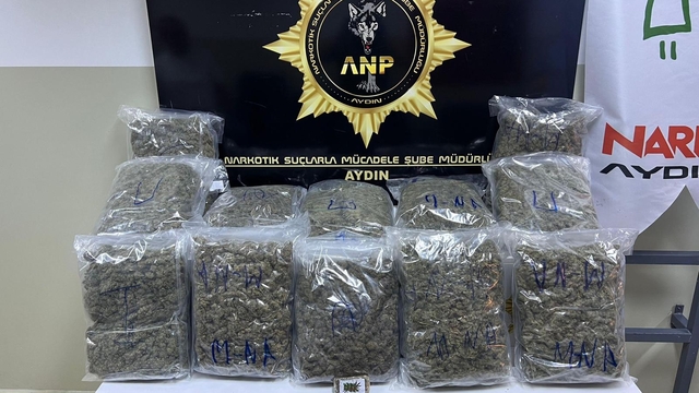Aydın'da 14 kilogram uyuşturucu ele geçirildi