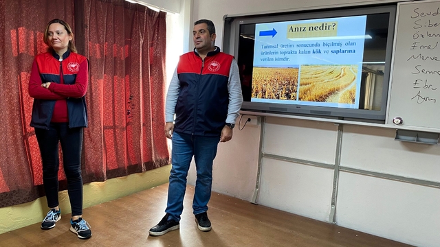 Kırklareli'nde öğrencilere anız yakmanın zararları anlatıldı