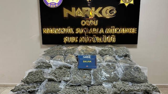 Ordu'da tırda 68 kilo 500 gram skunk ele geçirildi