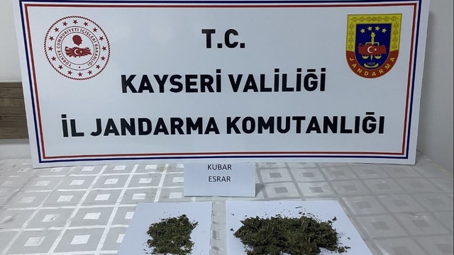 Kayseri'de uyuşturucu operasyonunda 1 şüpheli yakalandı