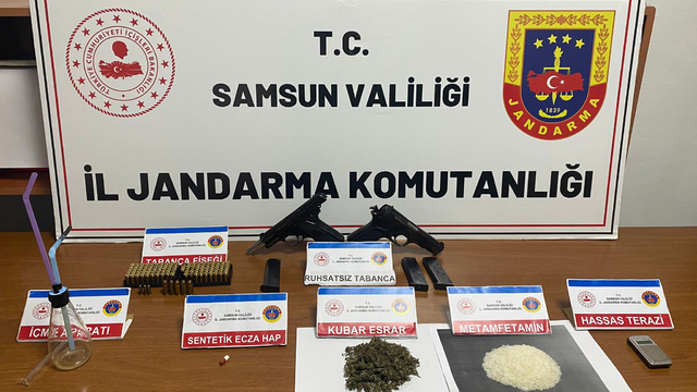 Samsun'da silah ve uyuşturucu operasyonunda 1 zanlı yakalandı