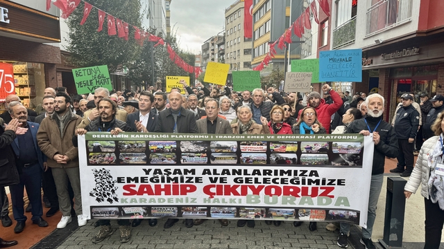 Trabzon'da "Yaşam Alanlarımıza, Emeğimize Sahip Çıkıyoruz" mitingi yapıldı
