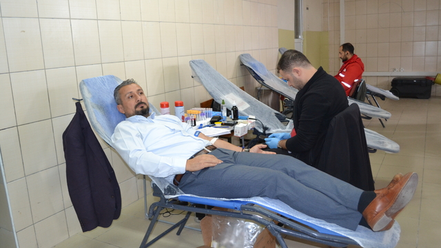 Kavak ilçesinde kan bağışı kampanyası düzenlendi