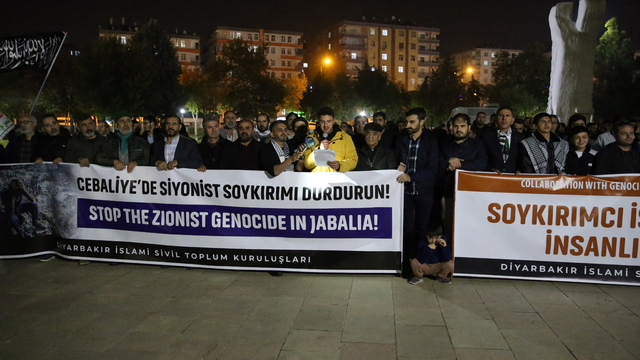 Diyarbakır'da İsrail'in Filistin'e yönelik saldırıları protesto edildi