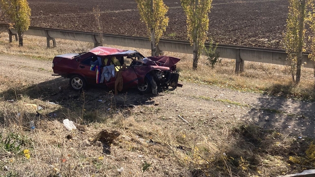 Amasya'da şarampole devrilen otomobildeki 5 kişi yaralandı