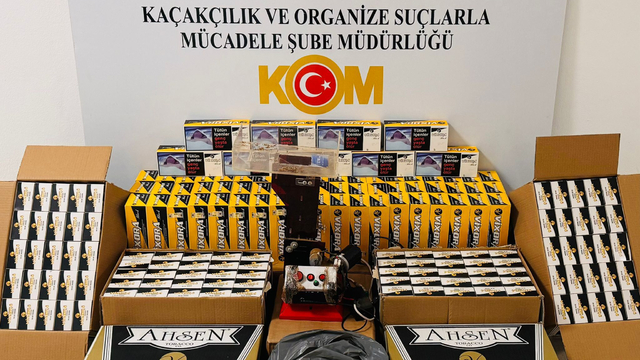 Samsun'da bir evde 75 bin makaron ele geçirildi