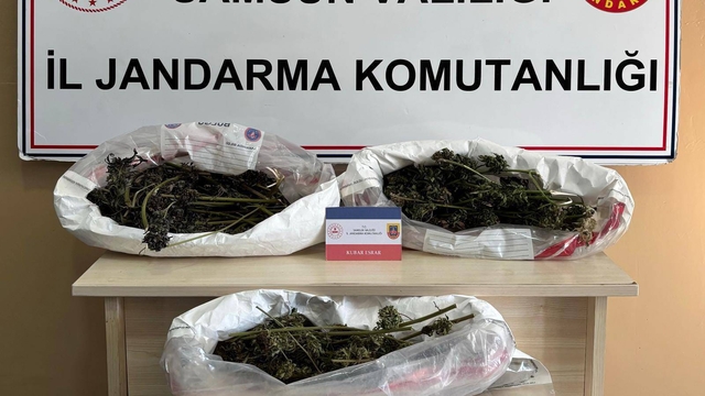 Samsun'da 627 gram kubar esrar ele geçirildi