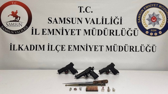 Samsun'da silah ve uyuşturucu operasyonunda 1 zanlı yakalandı